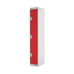 Three Comp Express Std Locker Red