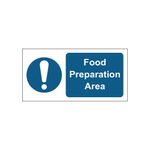 Food Prep Area Sign Save Vnl 200X100