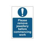 Remove Jewellery Sign Vnl 200X300