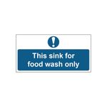 Sink Food Wash Sign Save Vnl 200X100