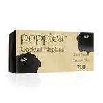 Poppies Cocktail Nap Blk P4000