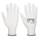 Pu Fingertip Glove White Xxs Pk12
