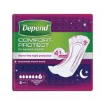 Depend Comfort Prt Max Night Pad Pk6
