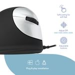 R-Go He Vertical Wired Mouse Med Rh