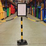 Post/A4 Sign Holder Plastic Ylw/Blk