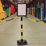 Post/A4 Sign Holder Plastic Ylw/Blk