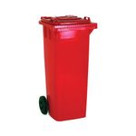 Wheelie Bin 120L Red 480X555X930Mm