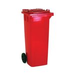 Wheelie Bin 120L Red 480X555X930Mm