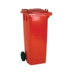 Wheelie Bin 140L Red 480X555X1070Mm