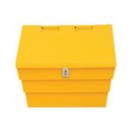 Mini Salt Bin + Locking Lid Ylw 50L