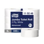 T1 Jumbo Toilet Roll 2-Ply Wht Pk6