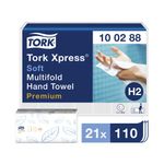 Tork H2 Prem Hand Towels 110 Sh Pk21