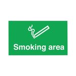 Safety Sign Smoking Area 300X500 Pvc