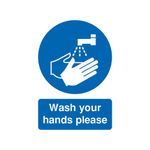 Signslab A5 Wash Yr Hands Please S/A