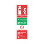 Sign Fire Extgr Water Pvc 300X100Mm