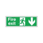 Fire Exit Running Man Arrow Down