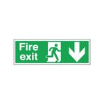 Fire Exit Running Man Arrow Down