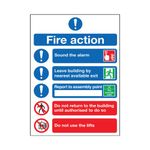 Safety Sign Fire Action Symbols A4