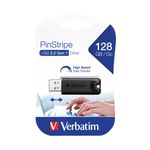 128Gb Black Pinstripe Usb 3.0 Drive