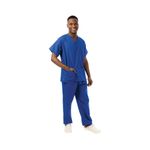 Unisex Scrub V-Neck Top Ro Blue S