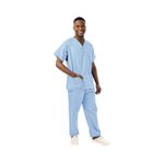 Unisex Scrub V-Neck Top Sky Blue M