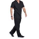 Prof V-Neck Scrub Top Black 3Xl