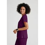 One Racer Scrub Top Wine S