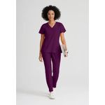 One Racer Scrub Top Wine S