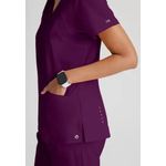 One Racer Scrub Top Wine S