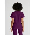 One Racer Scrub Top Wine Xl