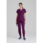 One Pulse Scrub Top Wine Xs