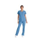 Breeze Womens Scrub Top Ceil Blu Xs