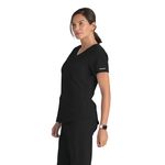 Breeze Womens Scrub Top Black 2Xl