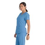 Breeze Womens Scrub Top Ceil Blu 3Xl