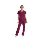 Breeze Womens Scrub Top Wine 2Xl