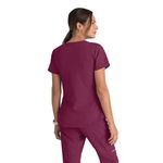 Breeze Womens Scrub Top Wine 4Xl