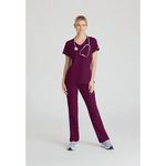 Reliance Womens Scrub Top Wine Xl