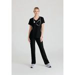 Reliance Womens Scrub Top Black 2Xl