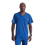 Sk0112 Unisex V Scrub Top Ro Blu S