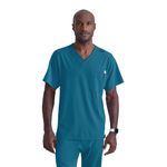 Sk0112 Unisex V Scrub Top Bahblu Xl