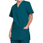Prof V-Neck Scrub Top Carib Blue S