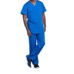 Prof V-Neck Scrub Top Ro Blue 3Xl
