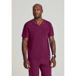 One Velocity Scrub Top Wine Xs