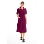 Nursing Dress Maroon/White 40