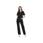 Unisex Scrub Set Top/Trs Black Xl