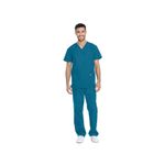 Unisex Scrub Set Top/Trs Car Blu L