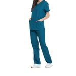 Unisex Scrub Set Top/Trs Car Blu Xl