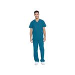 Unisex Scrub Set Top/Trs Car Blu Xxs