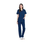 Unisex Scrub Set Top/Trs Navy Xs