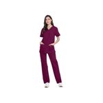 Unisex Scrub Set Top/Trs Wine 2Xl